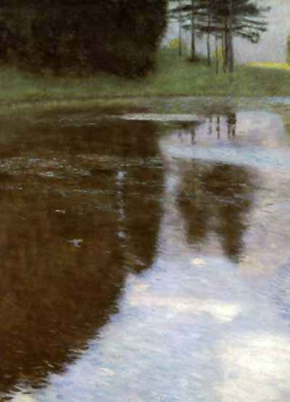1899_silent pond in the park of schloss kammer.jpg